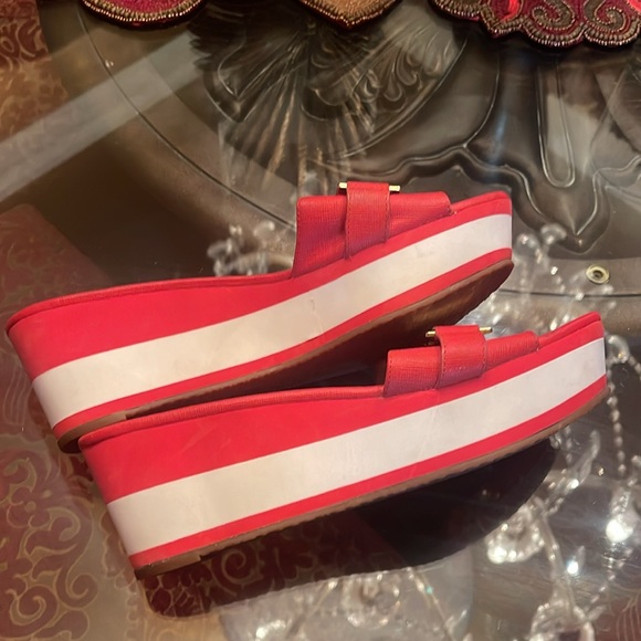 MICHAEL Michael Kors Womens Casual Wedge Sandals Orange 8 Medium (B,M) - Picture 5 of 7